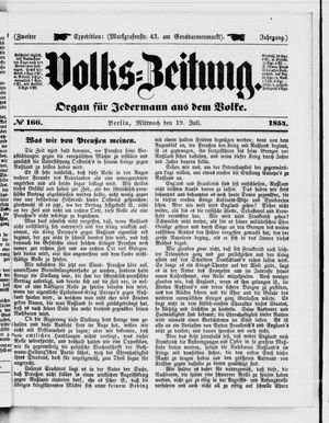 Volks-Zeitung vom 19.07.1854