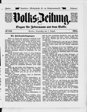 Volks-Zeitung on Aug 3, 1854