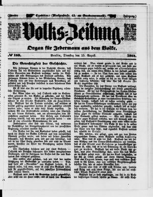 Volks-Zeitung on Aug 15, 1854