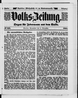 Volks-Zeitung on Nov 4, 1854