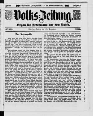 Volks-Zeitung on Dec 15, 1854