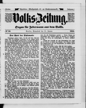 Volks-Zeitung on Jan 13, 1855