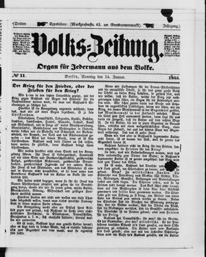 Volks-Zeitung on Jan 14, 1855