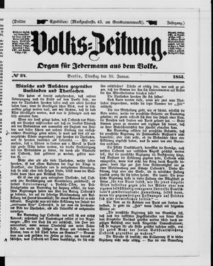 Volks-Zeitung on Jan 30, 1855