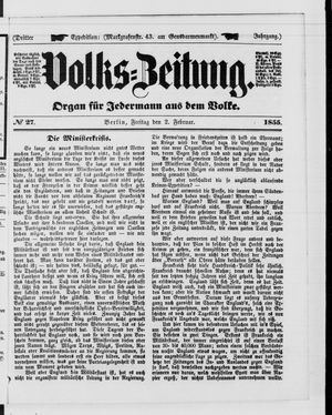 Volks-Zeitung vom 02.02.1855