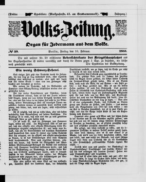 Volks-Zeitung on Feb 16, 1855
