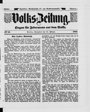Volks-Zeitung on Feb 24, 1855