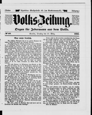 Volks-Zeitung vom 20.03.1855