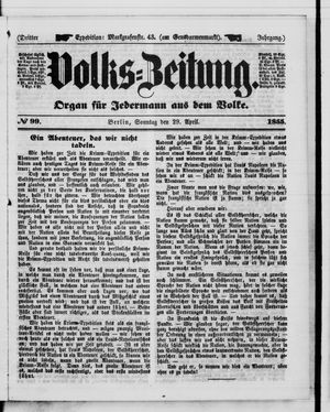 Volks-Zeitung vom 29.04.1855