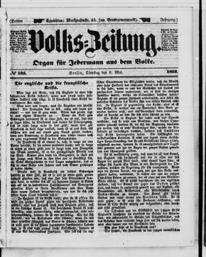 Volks-Zeitung vom 08.05.1855