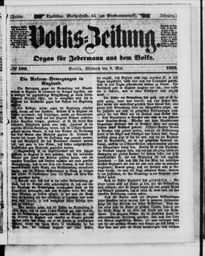 Volks-Zeitung on May 9, 1855