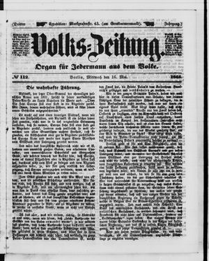 Volks-Zeitung vom 16.05.1855