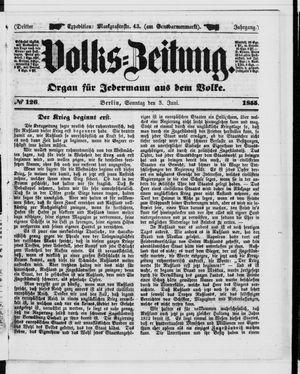 Volks-Zeitung vom 03.06.1855