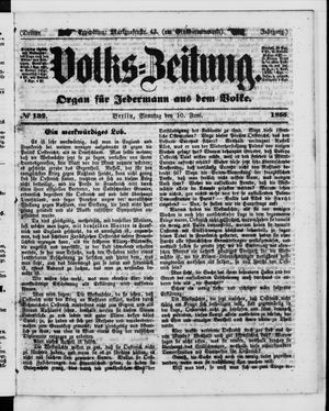 Volks-Zeitung vom 10.06.1855