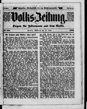 Volks-Zeitung vom 13.06.1855