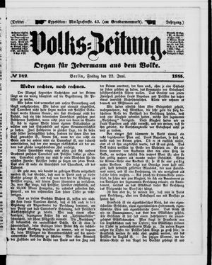 Volks-Zeitung on Jun 22, 1855