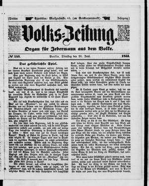 Volks-Zeitung vom 26.06.1855