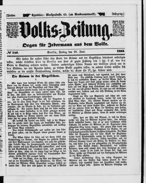 Volks-Zeitung on Jun 29, 1855