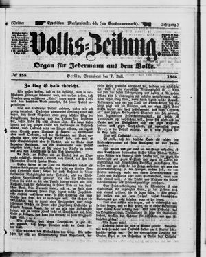 Volks-Zeitung vom 07.07.1855