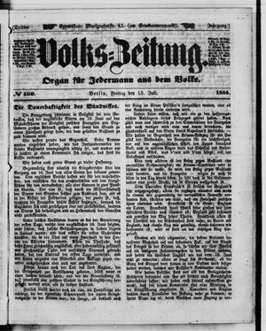 Volks-Zeitung vom 13.07.1855
