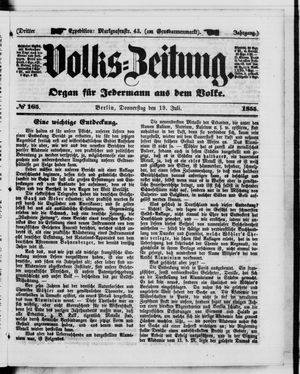 Volks-Zeitung on Jul 19, 1855
