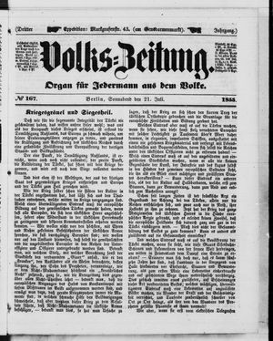 Volks-Zeitung on Jul 21, 1855