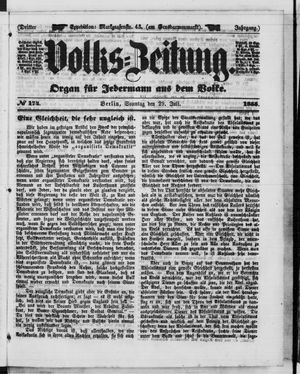 Volks-Zeitung vom 29.07.1855