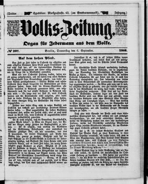Volks-Zeitung vom 06.09.1855