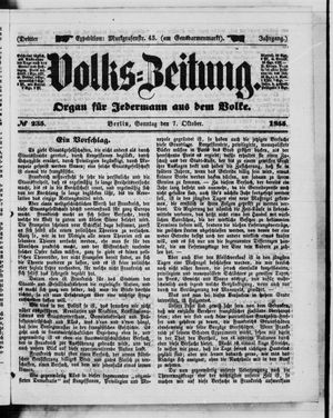 Volks-Zeitung on Oct 7, 1855