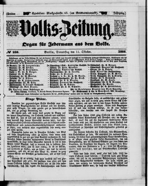 Volks-Zeitung vom 11.10.1855
