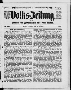 Volks-Zeitung vom 16.10.1855