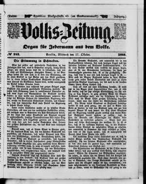 Volks-Zeitung vom 17.10.1855