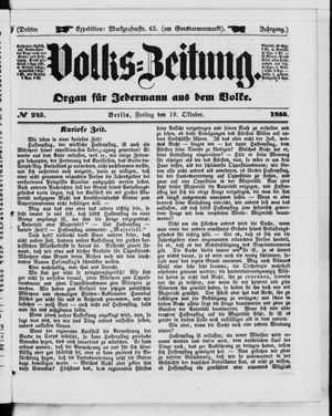 Volks-Zeitung vom 19.10.1855