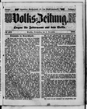 Volks-Zeitung vom 08.11.1855