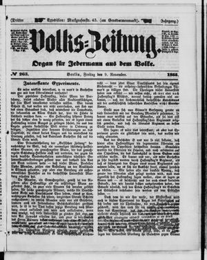 Volks-Zeitung vom 09.11.1855
