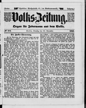 Volks-Zeitung vom 20.11.1855