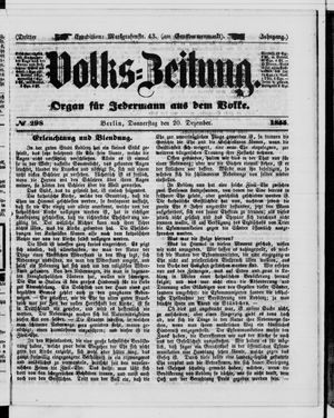 Volks-Zeitung vom 20.12.1855