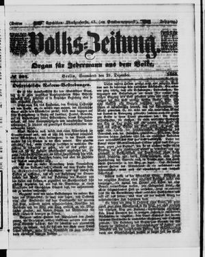 Volks-Zeitung on Dec 29, 1855