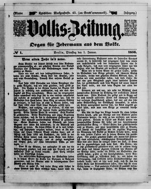 Volks-Zeitung vom 01.01.1856