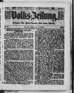 Volks-Zeitung vom 04.01.1856