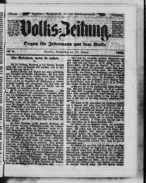 Volks-Zeitung vom 10.01.1856
