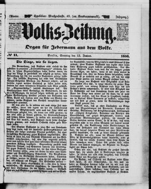 Volks-Zeitung vom 13.01.1856