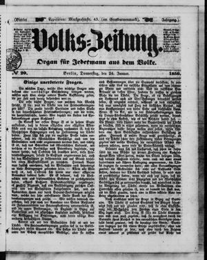 Volks-Zeitung vom 24.01.1856