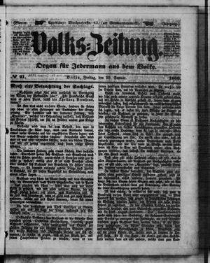 Volks-Zeitung vom 25.01.1856