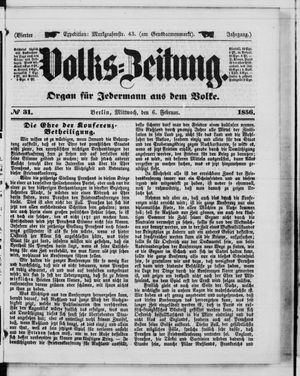 Volks-Zeitung on Feb 6, 1856