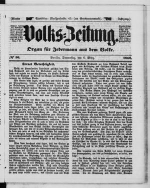 Volks-Zeitung on Mar 6, 1856