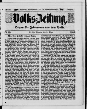 Volks-Zeitung on Mar 9, 1856