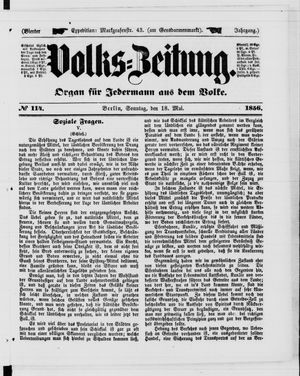 Volks-Zeitung vom 18.05.1856