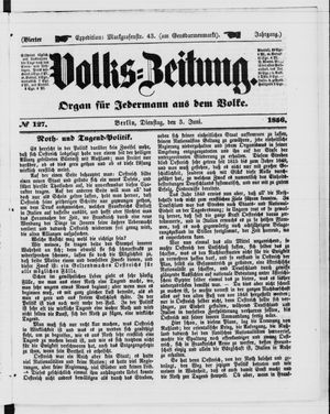 Volks-Zeitung vom 03.06.1856