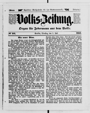 Volks-Zeitung vom 01.07.1856